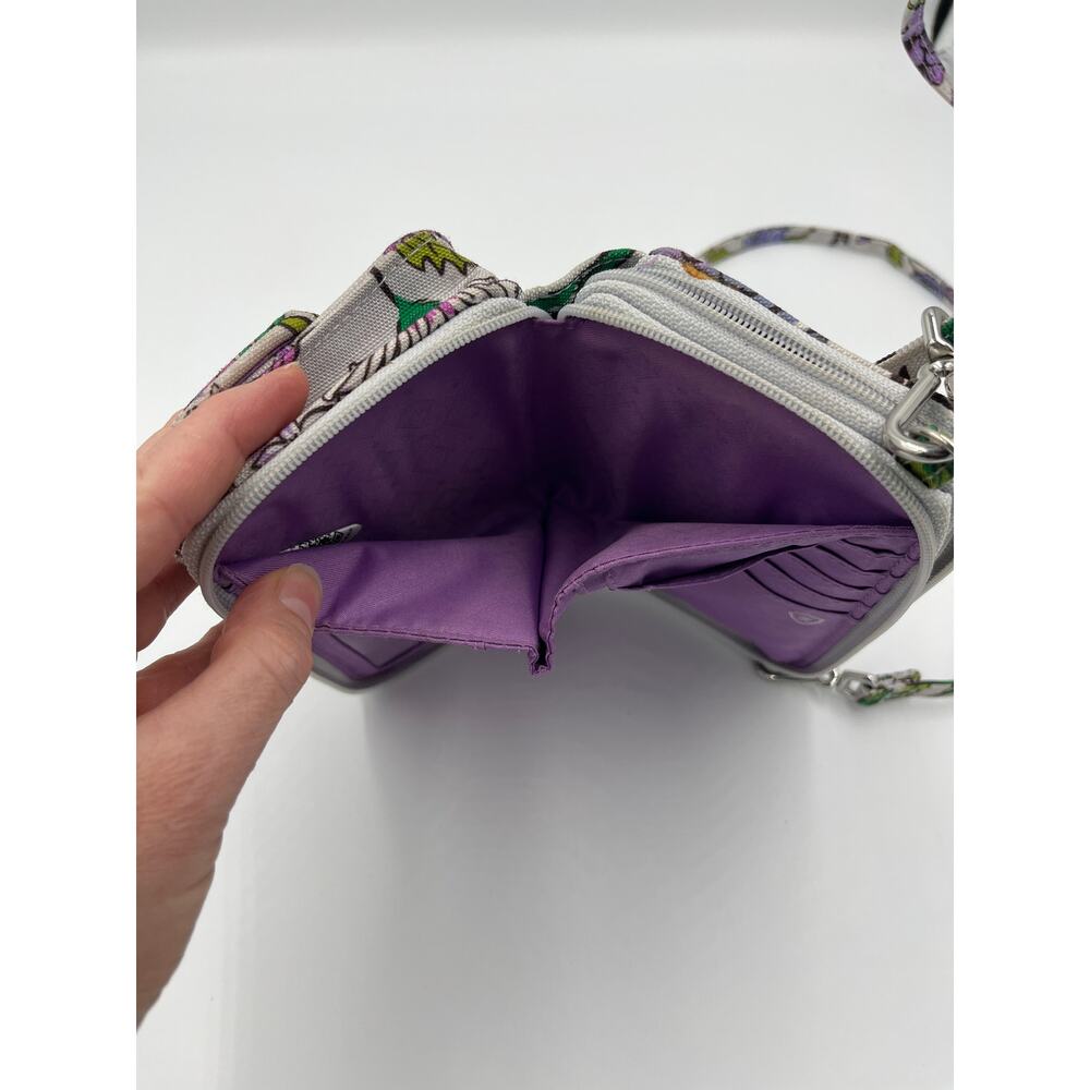 Vera Bradley Floral RFID All in One Crossbody Lavender Meadow Purple - Picture 7 of 9